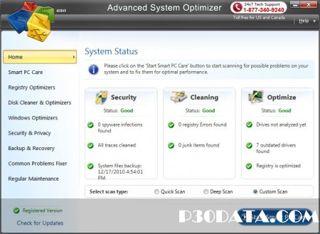 بهینه سازی سیستم با Advanced System Optimizer 3.5.1000.14232 