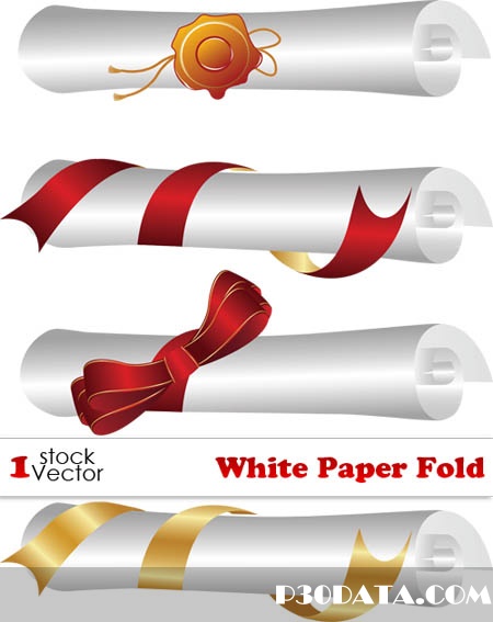 White Paper Fold Vector