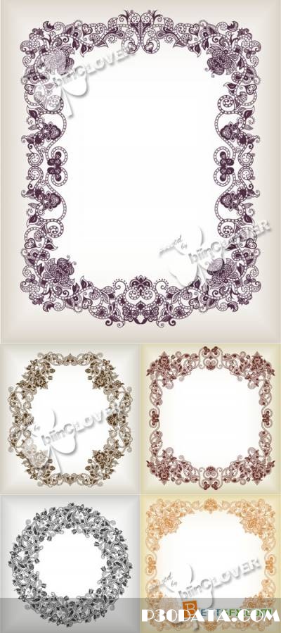 Abstract floral frame 