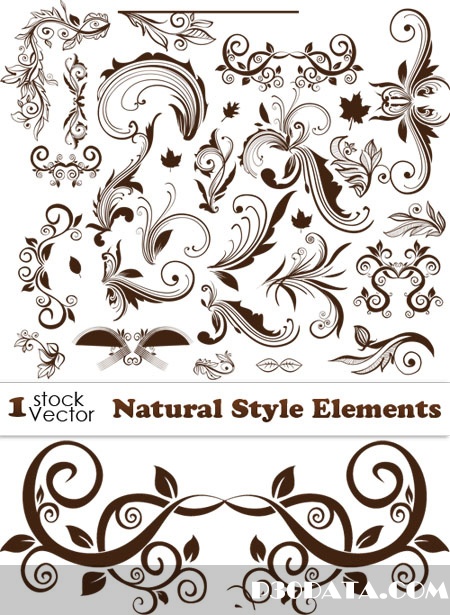 Natural Style Elements Vector