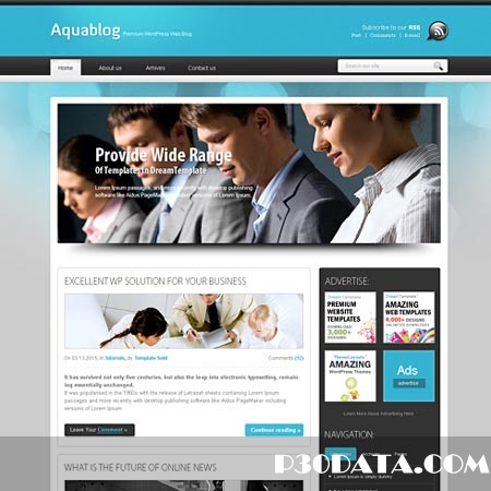 Dynamic CSS Templates Web Blog Corporate Aquafuse