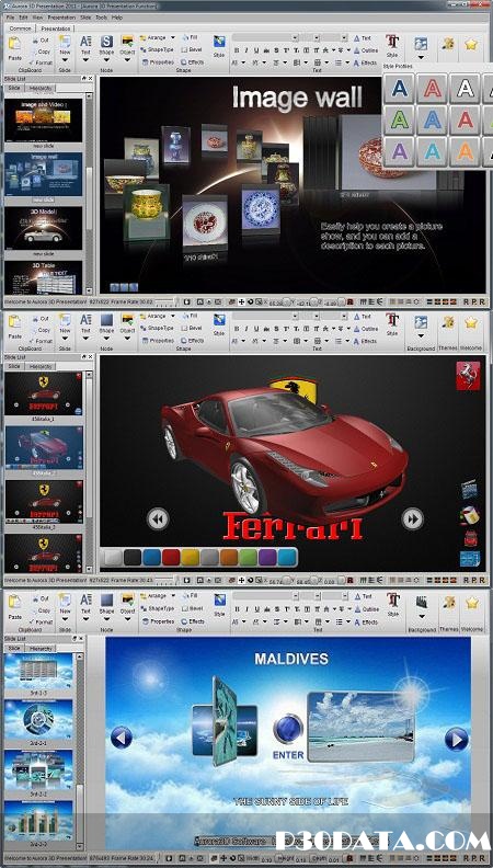 طراحی اسلایدشو سه بعدی با Aurora 3D Presentation 13.03.06 Portable Version