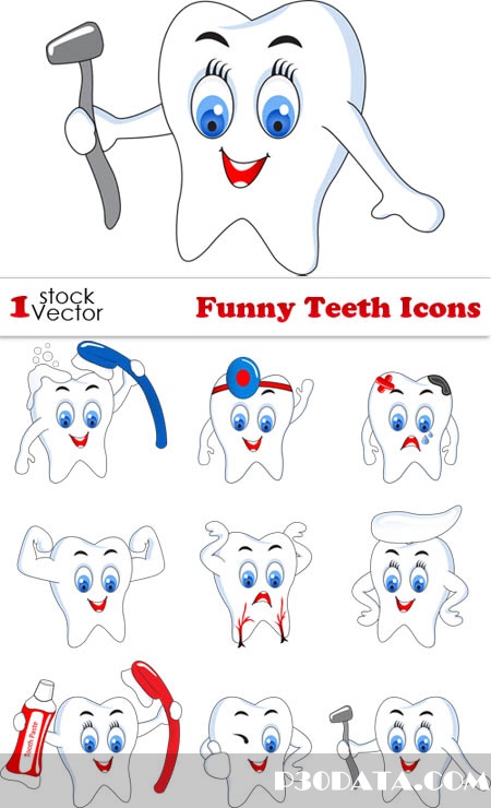 Vectors - Funny Teeth Icons