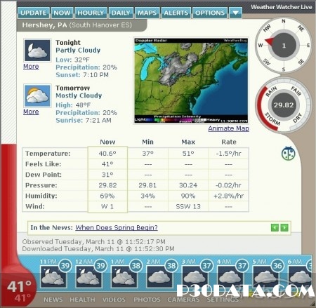 اطلاع از وضیعت آب و هوای سراسر جهان با Weather Watcher Live 7.1.63 قابل حمل