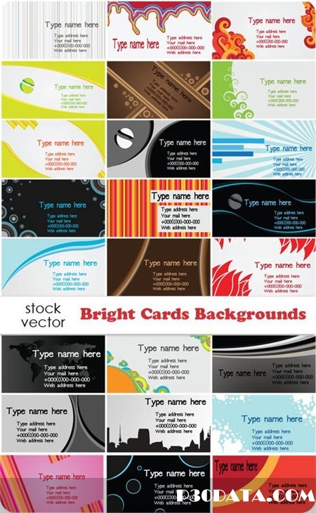 Vectors - Bright Cards Backgrounds