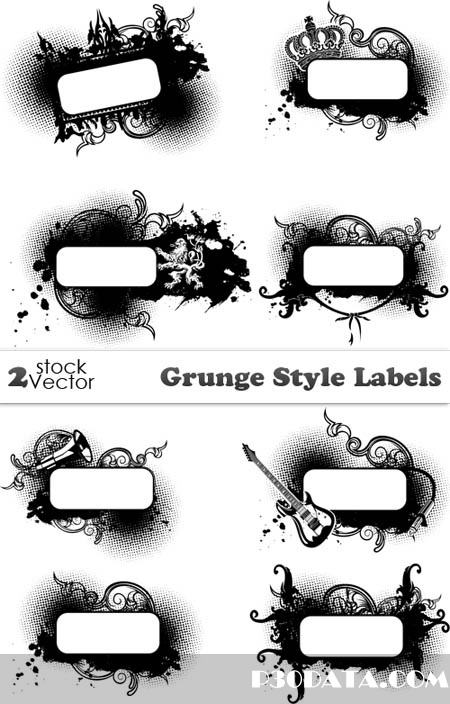 Vectors - Grunge Style Labels
