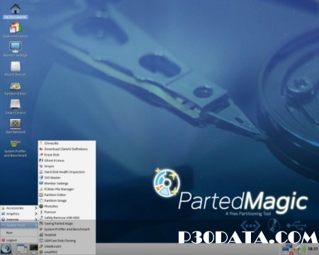 دانلود برنامه مدیریت کامل بر روی هارد دیسک Parted Magic 11.11.11