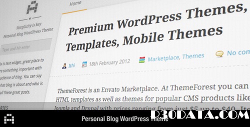 ThemeForest - A - Personal Blog Theme v1.2 for Wordpress 3.x