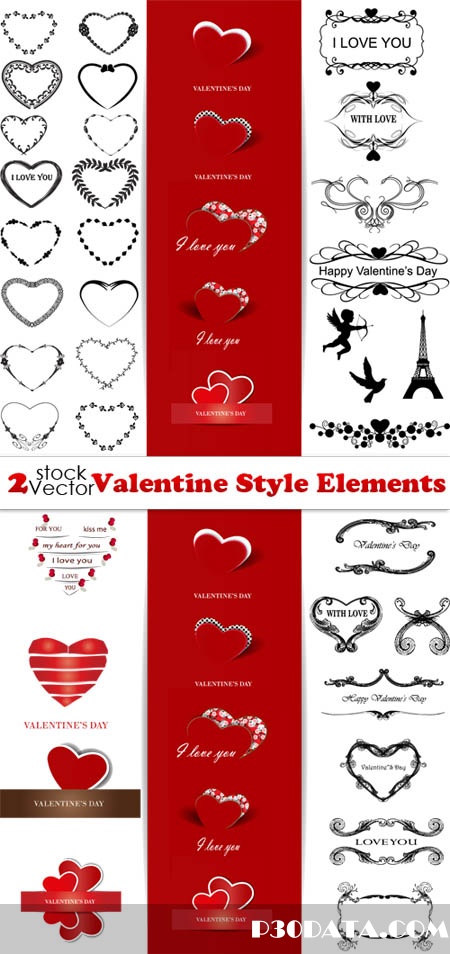 Vectors - Valentine Style Elements