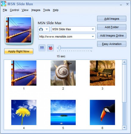 استفاده از تصاویر متحرک در Messenger با CoolwareMax MSN Slide Max 2.2.9.6