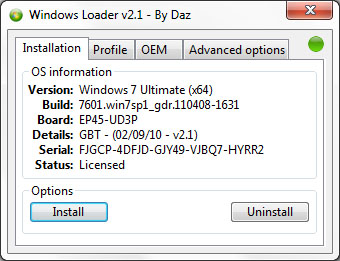 جدیدترین کرک برای فعال سازی ویندوز ۷ به نام Windows 7 Loader 2.0.1