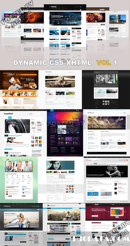 20 Dynamic CSS XHTML Templates Website