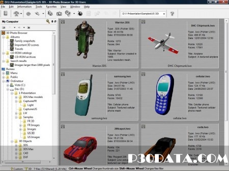 مدیریت، سازماندهی و نمایش فایلهای گرافیکی – Mootools 3DBrowser for 3D Users