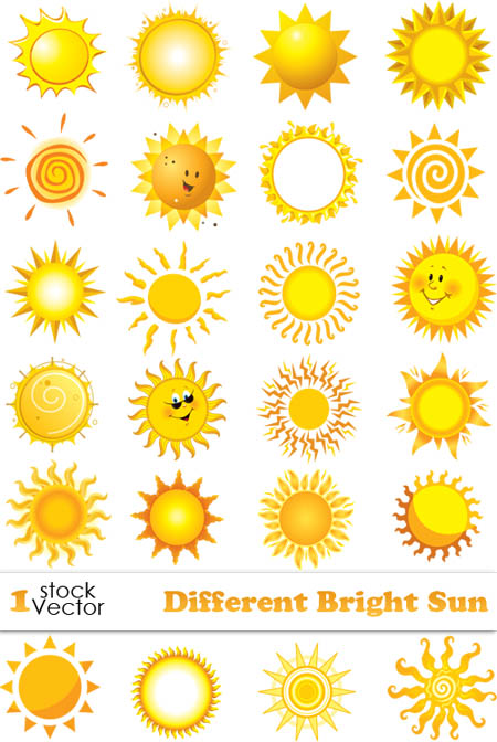 Different Bright Sun Vector