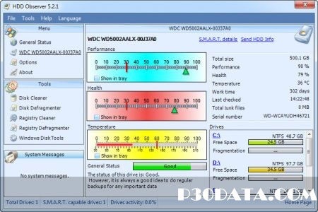 HDD Observer 5.2.1 Pro مونیتور کننده هارد دیسک