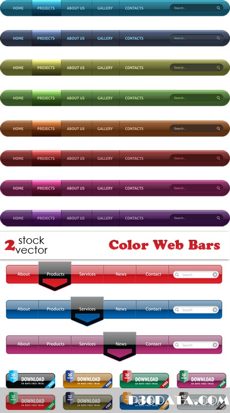 Vectors - Color Web Bars