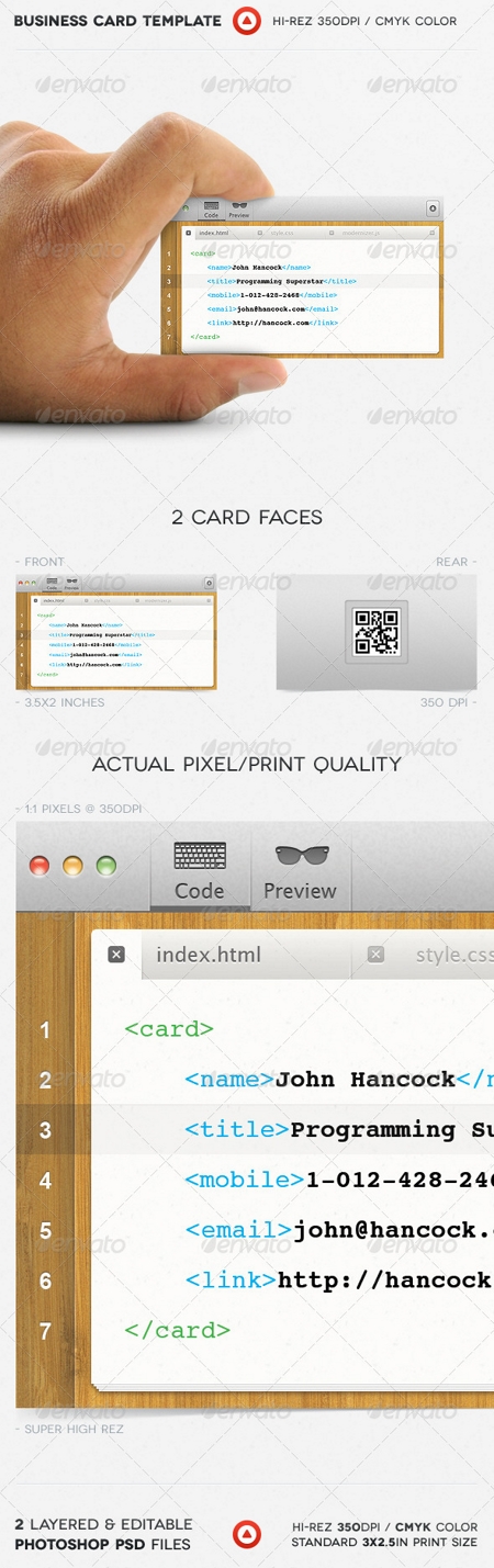 GraphicRiver Programmer Business Card