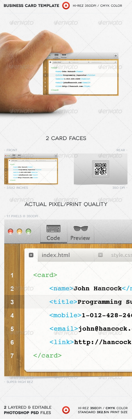 GraphicRiver Programmer Business Card