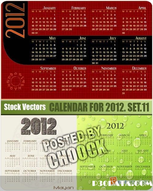 Calendar for 2012. Set.11 - Stock Vector