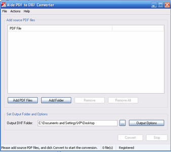 Aide PDF to DXF Converter v9.6