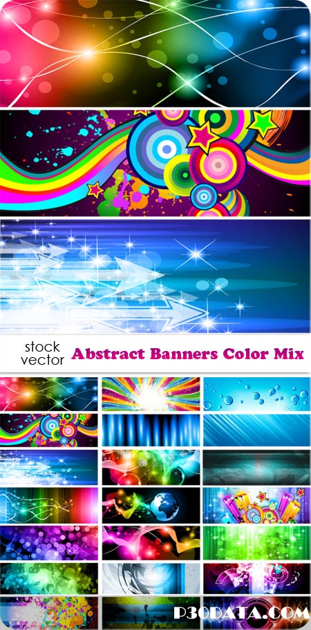 Vectors - Abstract Banners Color Mix