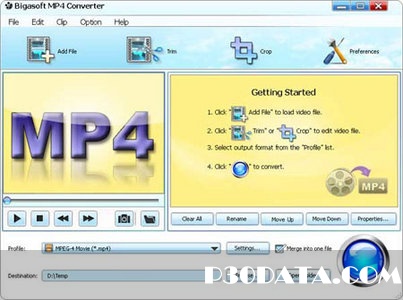 Bigasoft MP4 Converter 3.6.18.4499