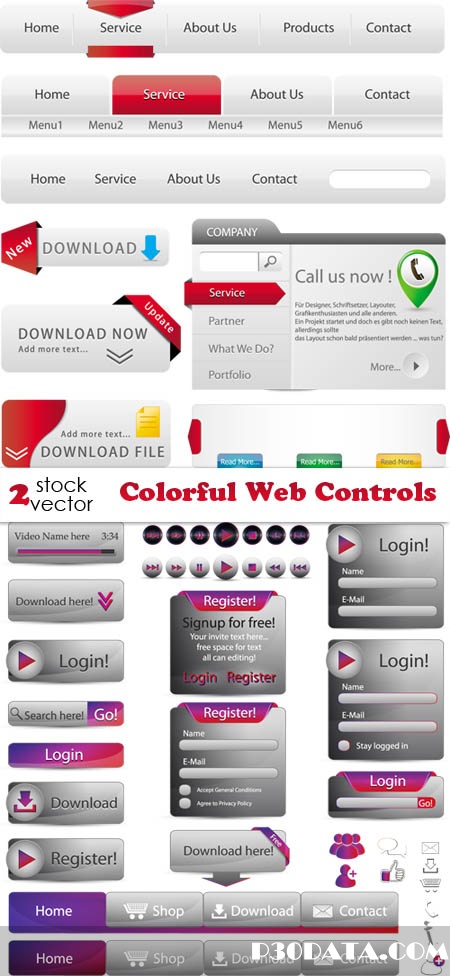 Vectors - Colorful Web Controls
